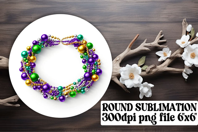 Circle Mardi Gras Keychains - Sublimation Pack Sublimation afrosvg 