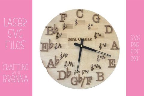 Circle of Fifths Clock Laser SVG File SVG Crafting With Brenna 