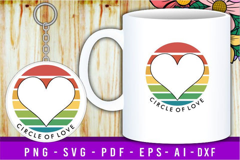 Circle Of Love, Heart SVG, Valentines Day SVG T shirt Design, Valentine Quote SVG, Love Quotes SVG, Wedding And Family SVG, Valentine's Sublimation PNG Designs SVG D2PUTRI Designs 