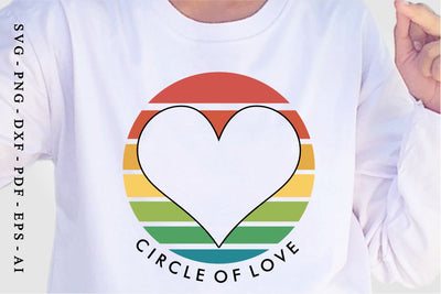 Circle Of Love, Heart SVG, Valentines Day SVG T shirt Design, Valentine Quote SVG, Love Quotes SVG, Wedding And Family SVG, Valentine's Sublimation PNG Designs SVG D2PUTRI Designs 