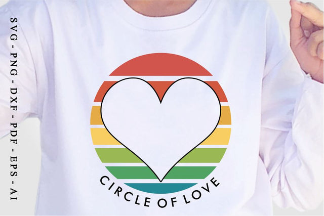 Circle Of Love, Heart SVG, Valentines Day SVG T shirt Design, Valentine Quote SVG, Love Quotes SVG, Wedding And Family SVG, Valentine's Sublimation PNG Designs SVG D2PUTRI Designs 