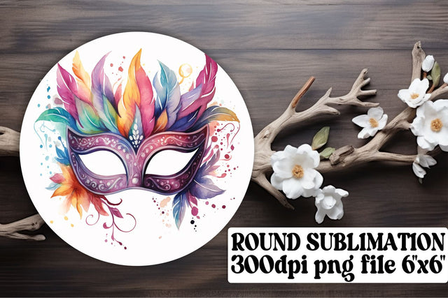 Circle Sublimation Bundle: Mardi Gras Magic Sublimation afrosvg 