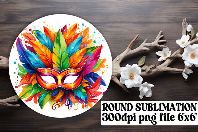 Circle Sublimation Collection: Mardi Gras Magic Sublimation afrosvg 