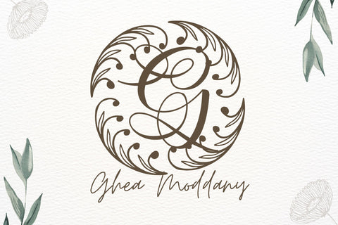 Circulaflora Monogram Font Dm Letter Studio 