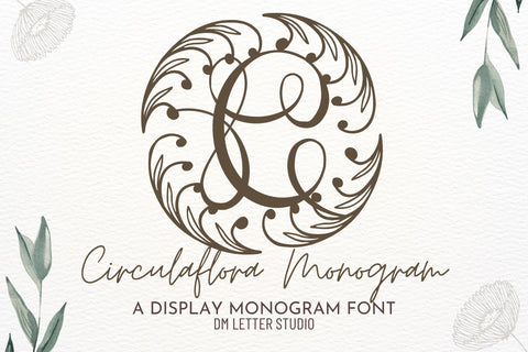 Circulaflora Monogram Font Dm Letter Studio 