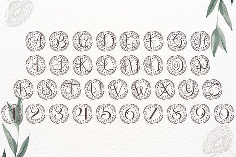 Circulaflora Monogram Font Dm Letter Studio 