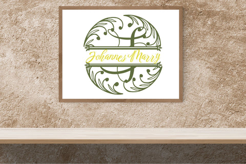 Circulaflora Split Monogram Font Dm Letter Studio 