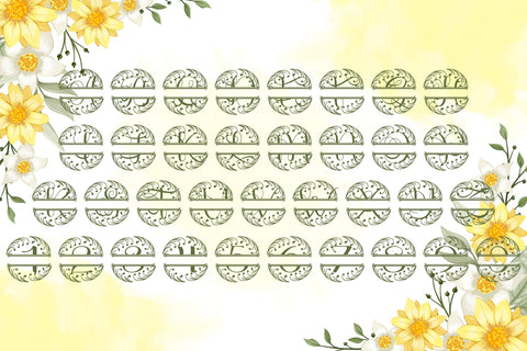 Circulaflora Split Monogram Font Dm Letter Studio 