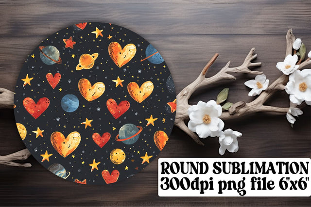 Circular Beauty in Heart Patterns - Sublimation Elegance Sublimation afrosvg 