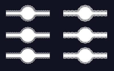Circular Bow Border Lace Frame SVG Design SVG naemmiah021 