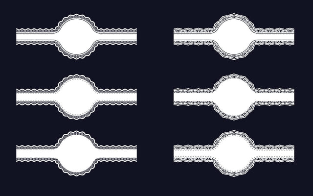 Circular Bow Border Lace Frame SVG Design SVG naemmiah021 