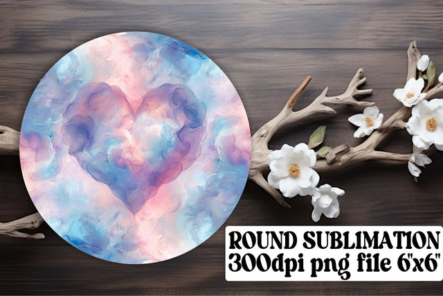 Circular Elegance Keepsakes - Heart Pattern Harmony Sublimation afrosvg 