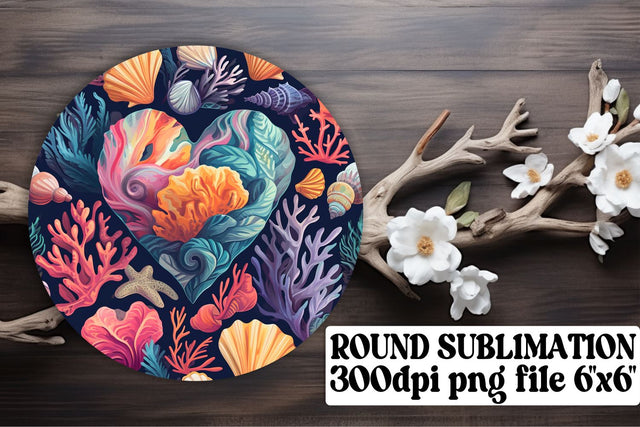 Circular Heart Pattern Keepsakes - Sublimation Excellence Sublimation afrosvg 