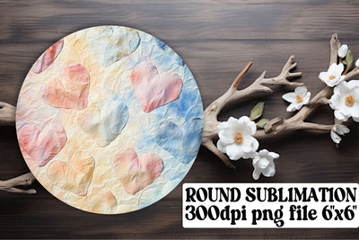 Circular Heart Pattern Keepsakes - Sublimation Serenity Sublimation afrosvg 