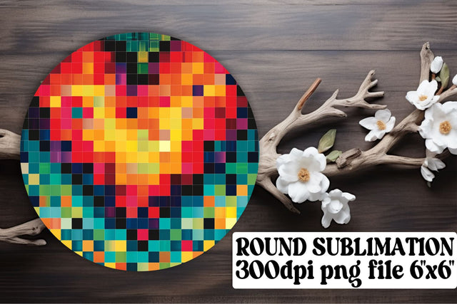 Circular Keepsakes of Love - Heart Patterned Serenity Sublimation afrosvg 