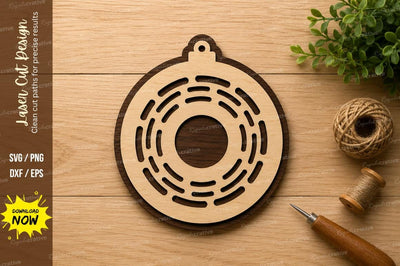 Circular Modern Ornament Laser Cut SVG Design SVG Regulrcrative 
