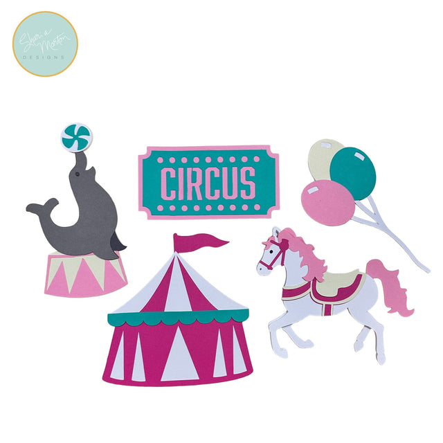 Circus Cupcake Toppers SVG Sharia Morton Designs 