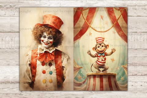 Circus Junk Journal Pages | Vintage Ephemera SVG GlamArtZhanna 