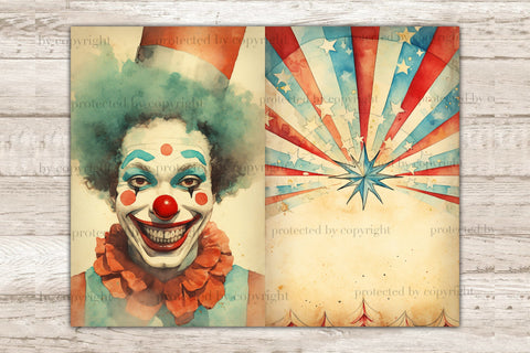 Circus Junk Journal Paper | Carnival Digital Art SVG GlamArtZhanna 