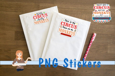 Circus Sticker Bundle 3D Paper Family Creations 