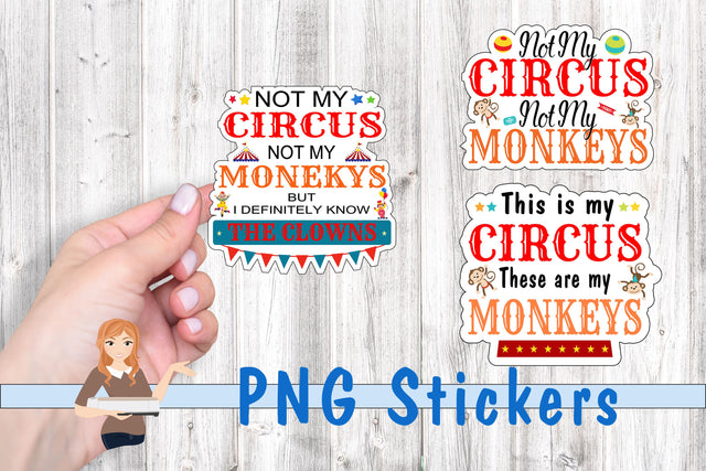 Circus Sticker Bundle 3D Paper Family Creations 