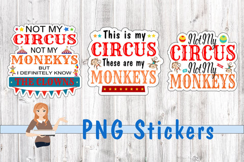 Circus Sticker Bundle 3D Paper Family Creations 