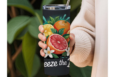 Citrus Burst 20oz Tumbler Wrap Sublimation DesignSVG 