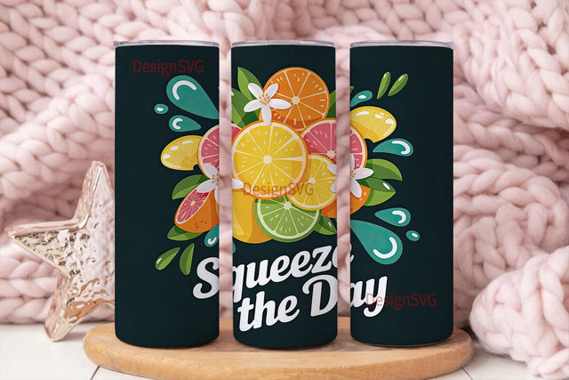 Citrus Burst 20oz Tumbler Wrap Sublimation DesignSVG 