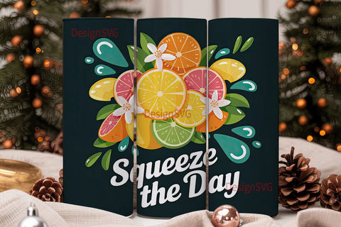 Citrus Burst 20oz Tumbler Wrap Sublimation DesignSVG 