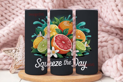 Citrus Burst 20oz Tumbler Wrap Sublimation DesignSVG 
