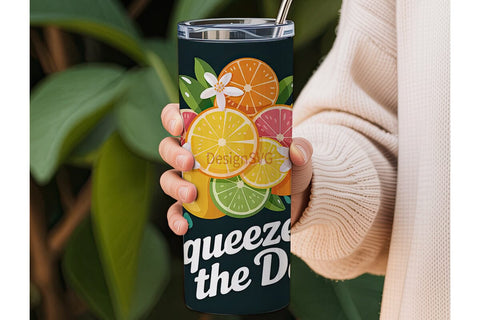 Citrus Burst 20oz Tumbler Wrap Sublimation DesignSVG 