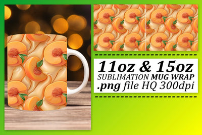 Citrus Burst Mug Design: Playful Fruit Patterns Sublimation afrosvg 