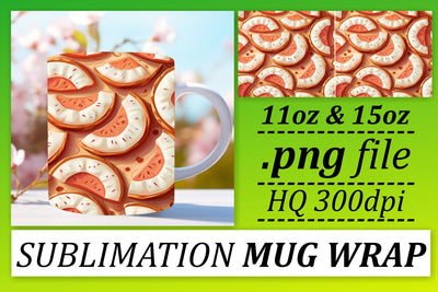 Citrus Burst Mug Wrap: Sublime Sublimation Bliss Sublimation afrosvg 