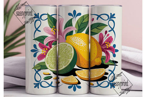 Citrus Garden 20oz Tumbler Wrap Sublimation sassyprint 