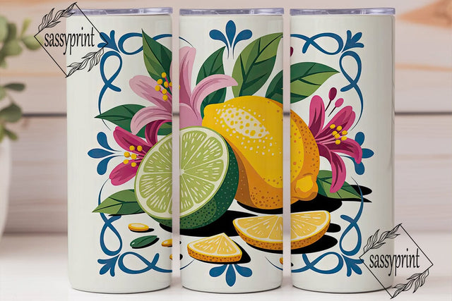Citrus Garden 20oz Tumbler Wrap Sublimation sassyprint 