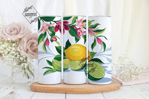 Citrus Garden 20oz Tumbler Wrap Sublimation sassyprint 