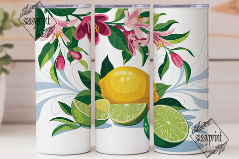Citrus Garden 20oz Tumbler Wrap Sublimation sassyprint 