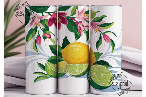 Citrus Garden 20oz Tumbler Wrap Sublimation sassyprint 