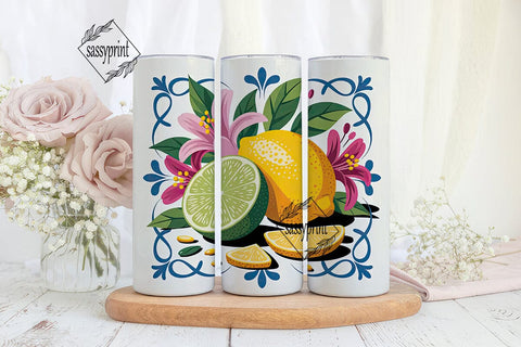 Citrus Garden 20oz Tumbler Wrap Sublimation sassyprint 
