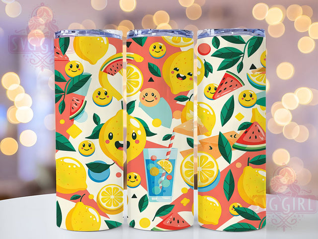 Citrus Lemon Watermelon Summer Tumbler, Citrus Summer PNG, Lemon Watermelon Design, Cute Tumbler Sublimation, 20oz Fruit Wrap, Watermelon Cup Design, Summer Drinkware Wrap Sublimation SvggirlplusArt 