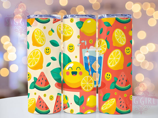 Citrus Lemon Watermelon Summer Tumbler, Citrus Summer PNG, Lemon Watermelon Design, Cute Tumbler Sublimation, 20oz Fruit Wrap, Watermelon Cup Design, Summer Drinkware Wrap Sublimation SvggirlplusArt 