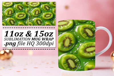 Citrus Sunshine Mug Design: Fresh Fruit Patterns Sublimation afrosvg 