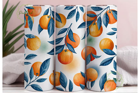 Citrus Watercolor 20oz Tumbler Wrap Sublimation PixelChick 