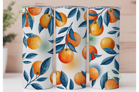 Citrus Watercolor 20oz Tumbler Wrap Sublimation PixelChick 