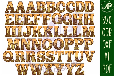City scene letters alphabet set x 51 SVG APInspireddesigns 