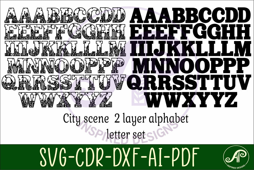 City scene letters alphabet set x 51 - So Fontsy