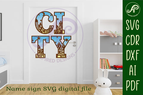 City scene letters alphabet set x 51 SVG APInspireddesigns 