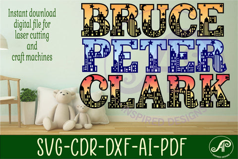 City scene letters alphabet set x 51 SVG APInspireddesigns 