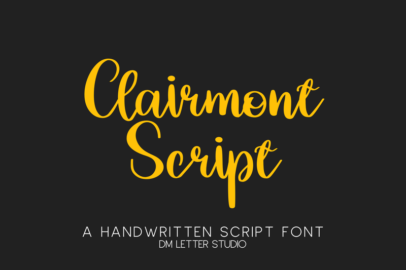 Clairmont Script Font Dm Letter Studio 