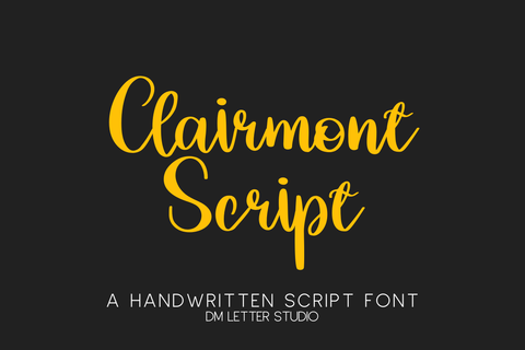 Clairmont Script Font Dm Letter Studio 